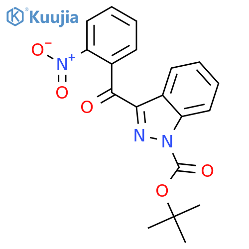 1H-Indazole-1-carboxylic acid, 3-(2-nitrobenzoyl)-, 1,1-dimethylethylester structure