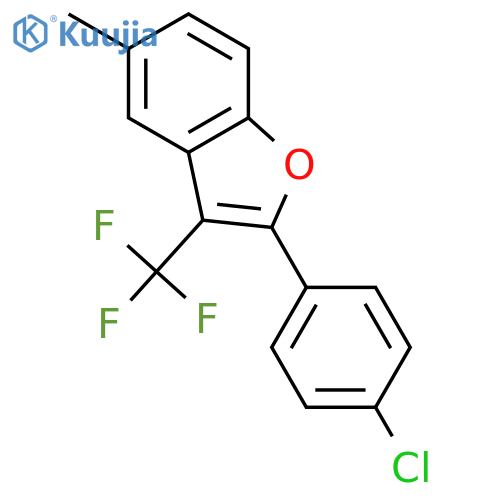 Benzofuran, 2-(4-chlorophenyl)-5-methyl-3-(trifluoromethyl)- structure