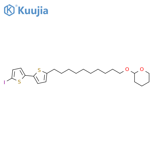 2H-PYRAN, TETRAHYDRO-2-[[10-(5'-IODO[2,2'-BITHIOPHEN]-5-YL)DECYL]OXY]- structure