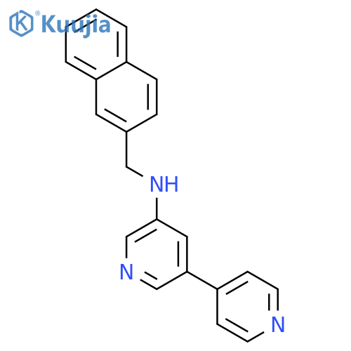 [3,4'-Bipyridin]-5-amine, N-(2-naphthalenylmethyl)- structure