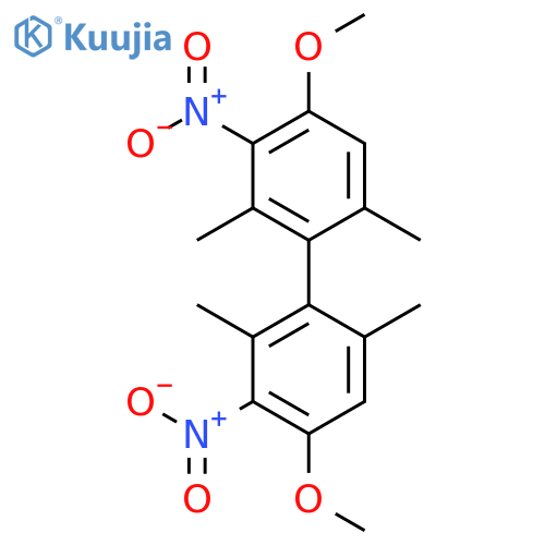 1,1'-Biphenyl, 4,4'-dimethoxy-2,2',6,6'-tetramethyl-3,3'-dinitro- structure