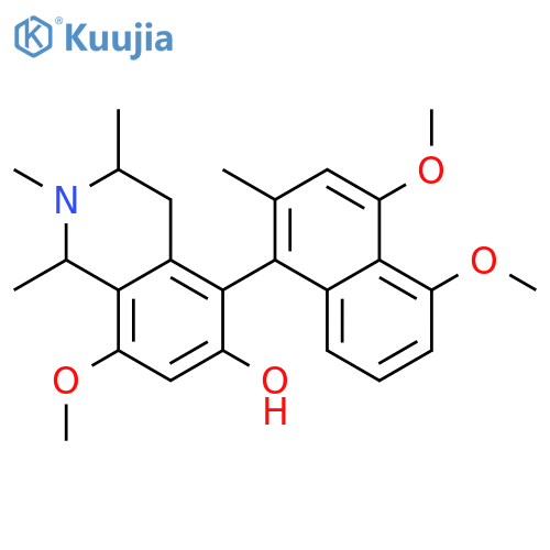 5-(4,5-dimethoxy-2-methylnaphthalen-1-yl)-8-methoxy-1,2,3-trimethyl-1,2,3,4-tetrahydroisoquinolin-6-ol structure