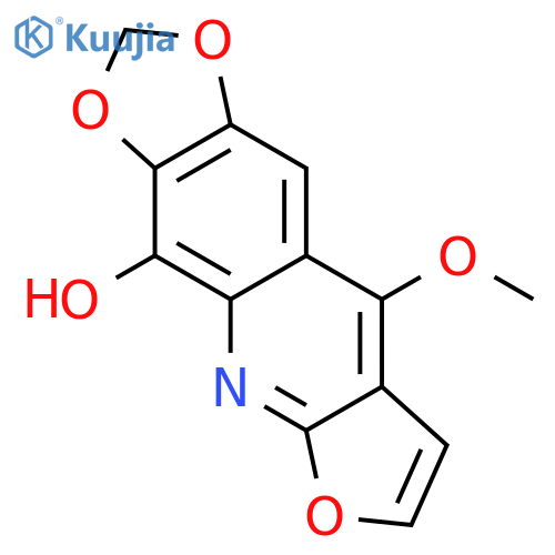 9-Methoxy-[1,3]dioxolo[4,5-g]furo[2,3-b]chinolin-4-ol structure
