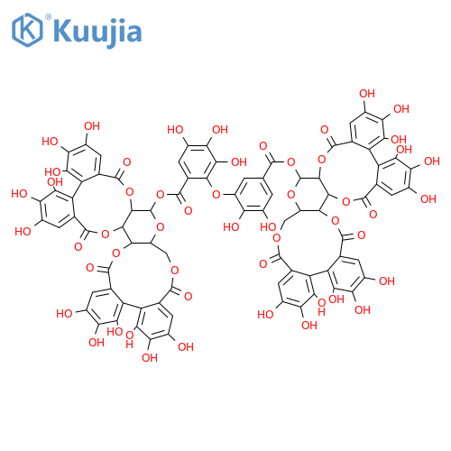 (10aR,11R,12aR,25aR,25bS)-2,3,4,5,6,7,17,18,19,20,21,22-Dodecahydroxy-9,15,24,27-tetraoxo-9,10a,11,12a,13,15,24,25a,25b,27-decahydrodibenzo[g,i]dibenzo[6',7':8',9'][1,4]dioxecino[2',3':4,5]pyrano[3,2-
b][1,5]dioxacycloundecin-11-yl 2-[5-({[(10aR,11R,12aR,25aR,25bS)-2,3,4,5,6,7,17,18,19,20,21,22-dodecahydroxy-9,15,24,27-tetraoxo-9,10a,11,12a,13,15,24,25a,25b,27-decahydrodibenzo[g,i]dibenzo[6',7':8',
9'][1,4]dioxecino[2',3':4,5]pyrano[3,2-b][1, structure