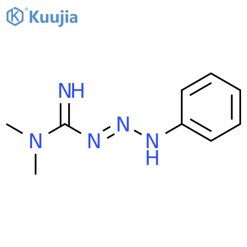 1-TRIAZENE-1-CARBOXIMIDAMIDE, N,N-DIMETHYL-3-PHENYL- structure