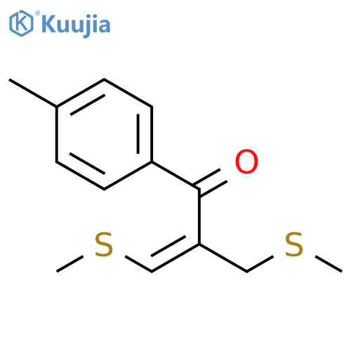 2-Propen-1-one,1-(4-methylphenyl)-3-(methylthio)-2-[(methylthio)methyl]-, (E)- structure
