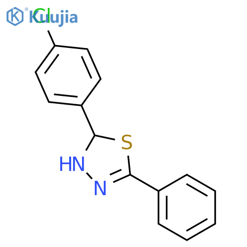 1,3,4-Thiadiazole, 2-(4-chlorophenyl)-2,3-dihydro-5-phenyl- structure