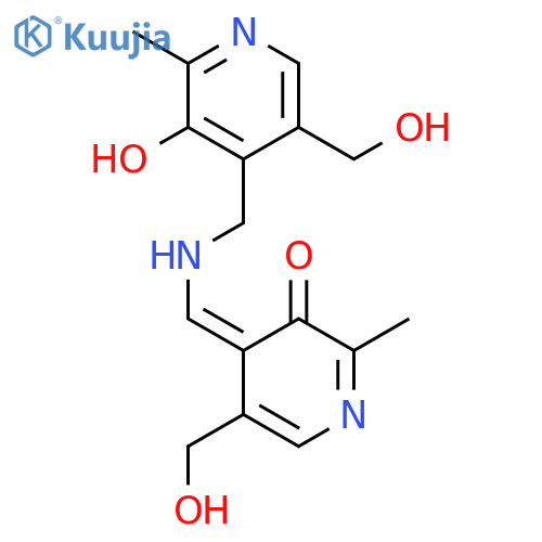 (4E)-4-[({[3-hydroxy-5-(hydroxymethyl)-2-methylpyridin-4-yl]methyl}amino)methylidene]-5-(hydroxymethyl)-2-methylpyridin-3(4H)-one structure