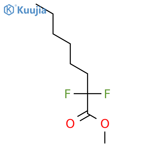 OCTANOIC ACID, 2,2-DIFLUORO-, METHYL ESTER structure