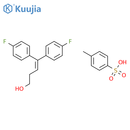 3-Buten-1-ol, 4,4-bis(4-fluorophenyl)-, 4-methylbenzenesulfonate structure