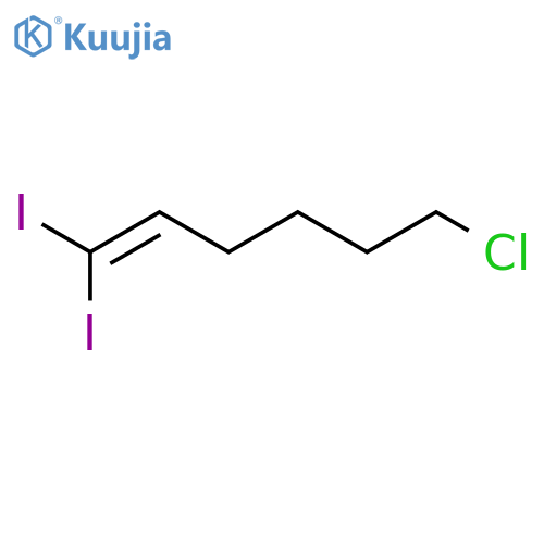 1-Hexene, 6-chloro-1,1-diiodo- structure