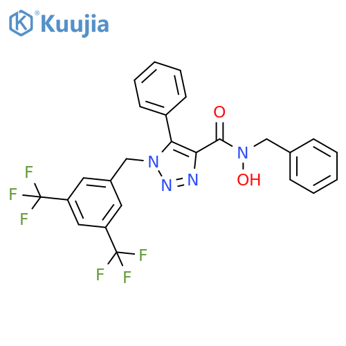 1H-1,2,3-Triazole-4-carboxamide, 1-[[3,5-bis(trifluoromethyl)phenyl]methyl]-N-hydroxy-5-phenyl-N-(phenylmethyl)- structure