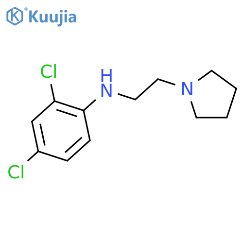 1-Pyrrolidineethanamine, N-(2,4-dichlorophenyl)- structure