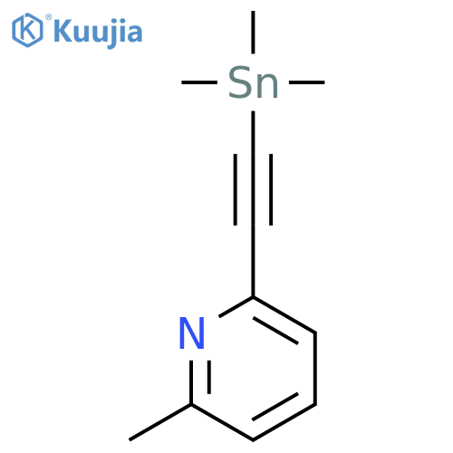 Pyridine, 2-methyl-6-[(trimethylstannyl)ethynyl]- structure