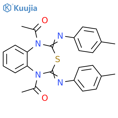 3,1,5-Benzothiadiazepine-2,4-diimine, 1,5-diacetyl-1,5-dihydro-N,N'-bis(4-methylphenyl)- (9CI) structure