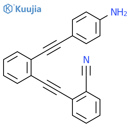 Benzonitrile, 2-[[2-[(4-aminophenyl)ethynyl]phenyl]ethynyl]- structure