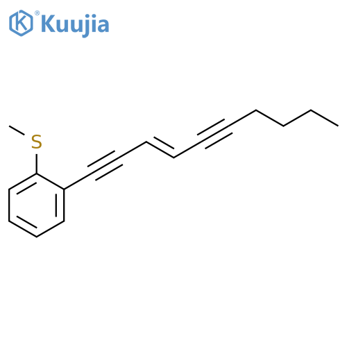 Benzene, 1-(3-decene-1,5-diynyl)-2-(methylthio)- structure