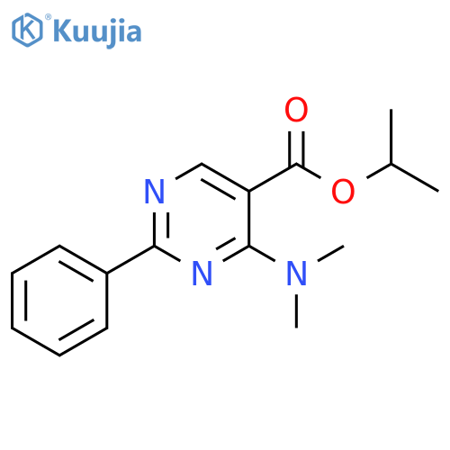 5-Pyrimidinecarboxylic acid, 4-(dimethylamino)-2-phenyl-, 1-methylethylester structure