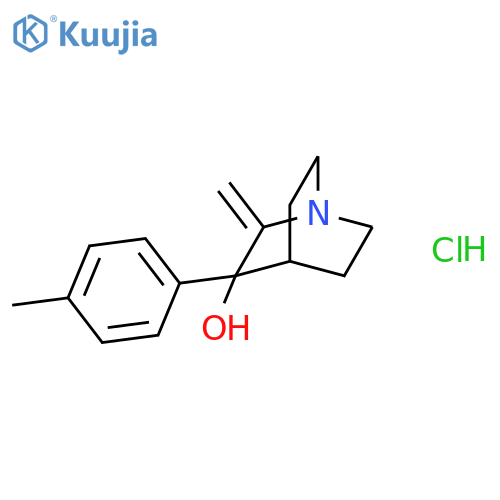 2-methylidene-3-(4-methylphenyl)-1-azabicyclo[2.2.2]octan-3-ol;hydrochloride structure