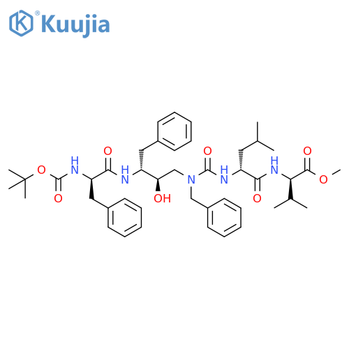 D-Valine, N-[(4R,5R,8R)-4-hydroxy-12,12-dimethyl-1,7,10-trioxo-2,5,8-tris(phenylmethyl)-11-oxa-2,6,9-triazatridec-1-yl]-D-leucyl-, methyl ester (9CI) structure