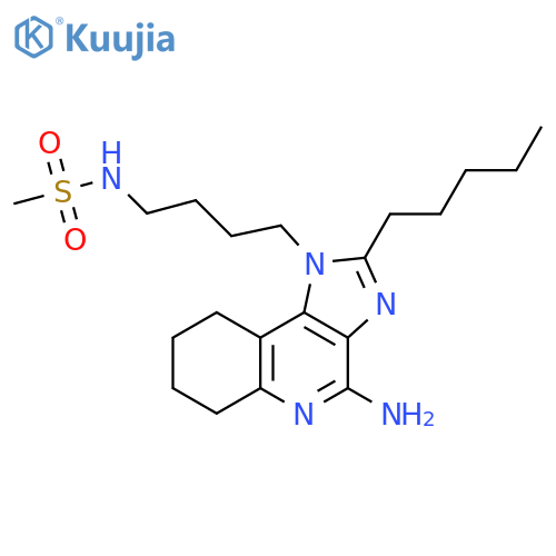 Methanesulfonamide, N-[4-(4-amino-6,7,8,9-tetrahydro-2-pentyl-1H-imidazo[4,5-c]quinolin-1-yl)butyl]- structure