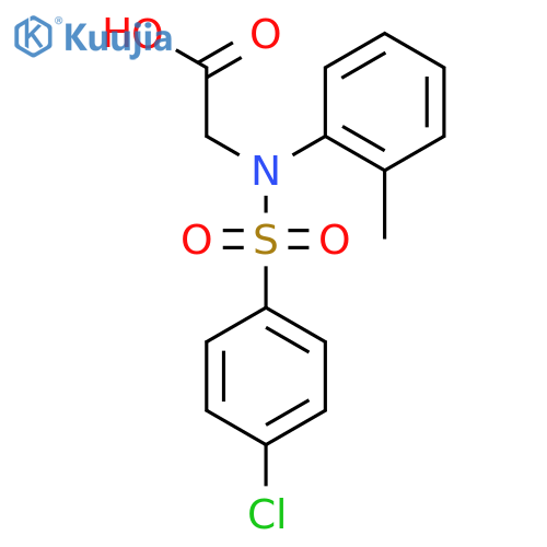 N-(4-Chlorophenyl)sulfonyl-N-(2-methylphenyl)glycine structure