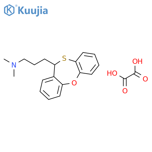11-(3-Dimethylaminopropyl)-11H-dibenz(b,f)-1,4-oxathiepin hydrogen oxa late hemihydrate structure