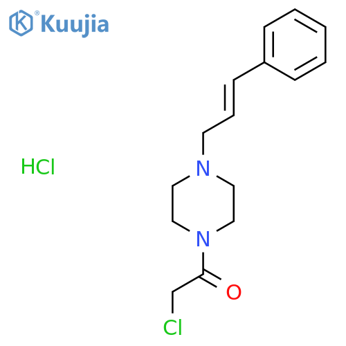 2-chloro-1-4-(3-phenylprop-2-en-1-yl)piperazin-1-ylethan-1-one hydrochloride structure