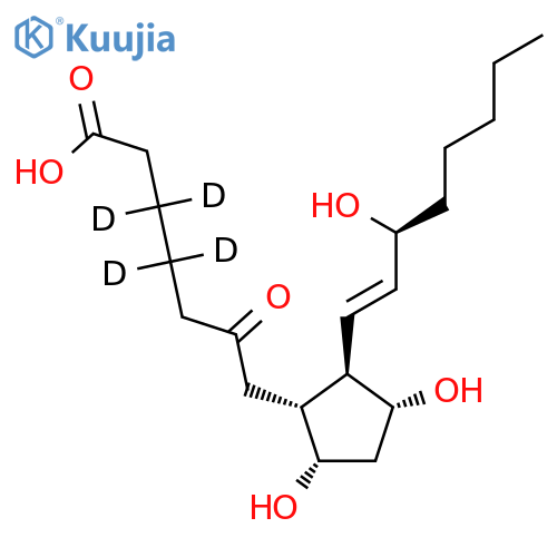 Prost-13-en-1-oic-3,3,4,4-d4acid, 9,11,15-trihydroxy-6-oxo-, (9a,11a,13E,15S)- (9CI) structure