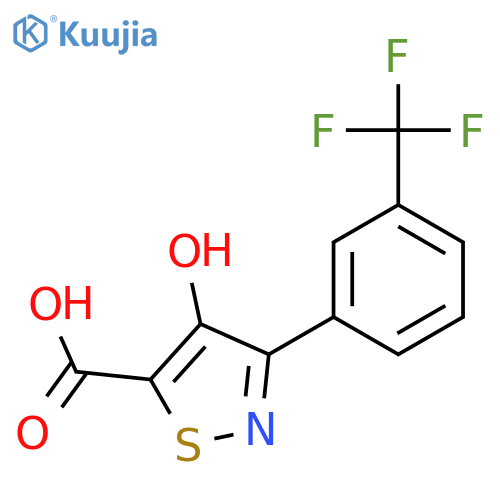 5-Isothiazolecarboxylicacid, 4-hydroxy-3-[3-(trifluoromethyl)phenyl]- structure