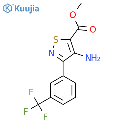 methyl 4-amino-3-3-(trifluoromethyl)phenyl-1,2-thiazole-5-carboxylate structure