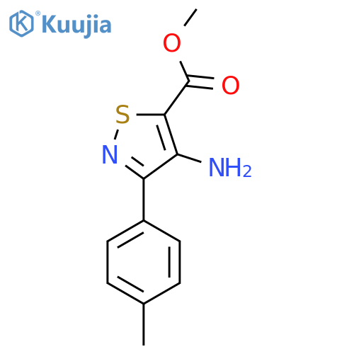 Methyl 4-amino-3-(4-methylphenyl)-1,2-thiazole-5-carboxylate structure