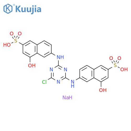2-Naphthalenesulfonic acid, 6,6'-[(6-chloro-1,3,5-triazine-2,4-diyl)diimino]bis[4-hydroxy-, disodium salt (9CI) structure