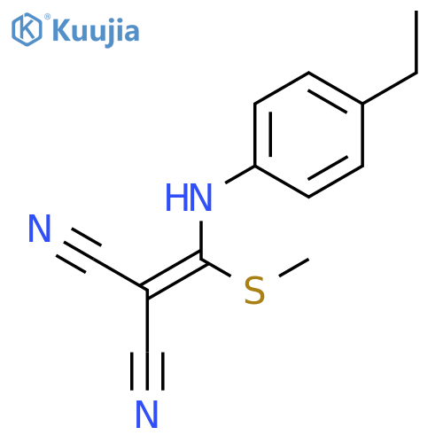 Propanedinitrile, [[(4-ethylphenyl)amino](methylthio)methylene]- structure