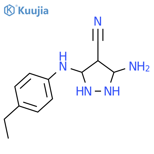 1H-Pyrazole-4-carbonitrile, 3-amino-5-[(4-ethylphenyl)amino]- structure