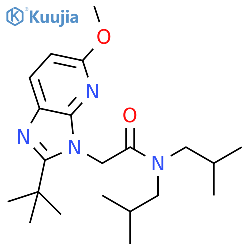 3H-Imidazo[4,5-b]pyridine-3-acetamide, 2-(1,1-dimethylethyl)-5-methoxy-N,N-bis(2-methylpropyl)- structure