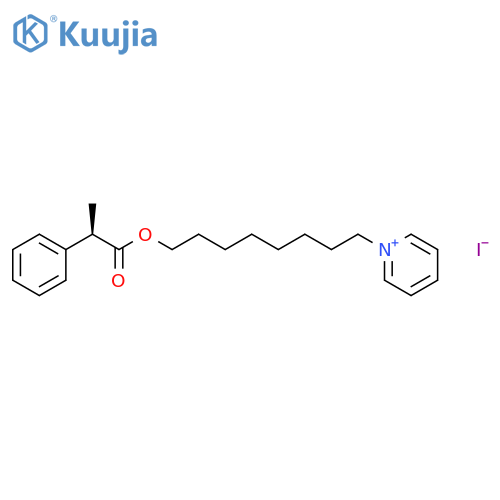Pyridinium, 1-[8-[(2R)-1-oxo-2-phenylpropoxy]octyl]-, iodide structure