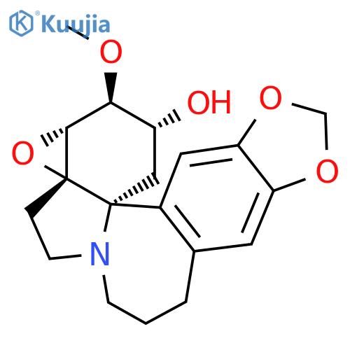(1aS,12bR,14R,15S,15aR)-15-methoxy-2,3,6,7,13,14,15,15a-octahydro-5H-[1,3]dioxolo[4,5-h]oxireno[3a,4]indolo[7a,1-a][2]benzazepin-14-ol structure