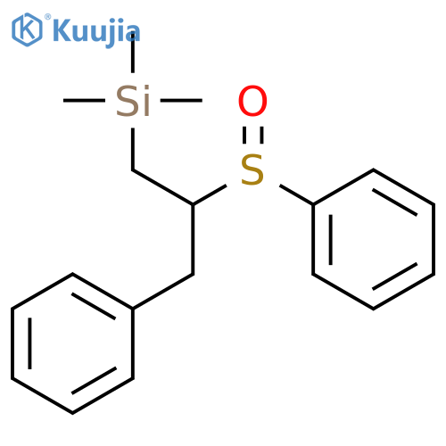 Silane, trimethyl[3-phenyl-2-(phenylsulfinyl)propyl]- structure