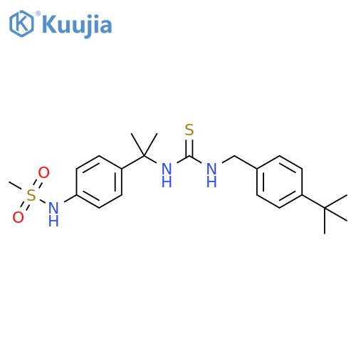 Methanesulfonamide,N-[4-[1-[[[[[4-(1,1-dimethylethyl)phenyl]methyl]amino]thioxomethyl]amino]-1-methylethyl]phenyl]- structure