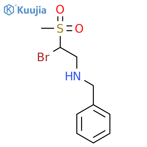 Benzenemethanamine, N-[2-bromo-2-(methylsulfonyl)ethyl]- structure