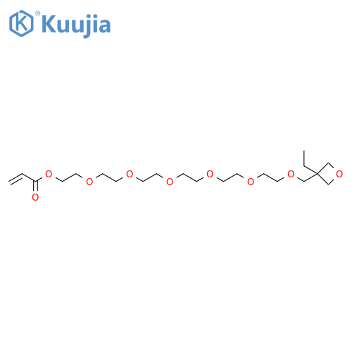 2-Propenoic acid, 19-(3-ethyl-3-oxetanyl)-3,6,9,12,15,18-hexaoxanonadec-1-yl ester structure