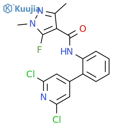 1H-Pyrazole-4-carboxamide, N-[2-(2,6-dichloro-4-pyridinyl)phenyl]-5-fluoro-1,3-dimethyl- structure