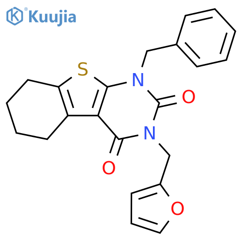 6-benzyl-4-(furan-2-yl)methyl-8-thia-4,6-diazatricyclo7.4.0.0^{2,7}trideca-1(9),2(7)-diene-3,5-dione structure