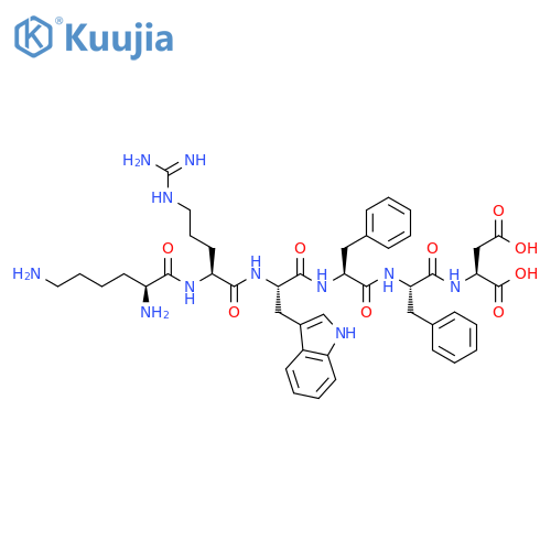 L-Aspartic acid,L-lysyl-L-arginyl-L-tryptophyl-L-phenylalanyl-L-phenylalanyl- structure