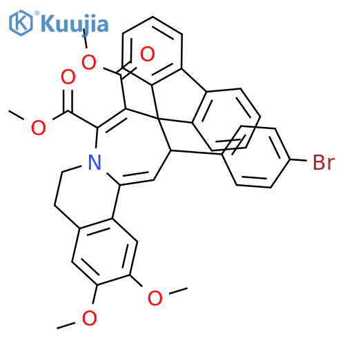 SPIRO[AZEPINO[2,1-A]ISOQUINOLINE-3(2H),9'-[9H]FLUORENE]-4,5-DICARBOXYLIC ACID, 2-(4-BROMOPHENYL)-7,8-DIHYDRO-10,11-DIMETHOXY-, DIMETHYL ESTER structure