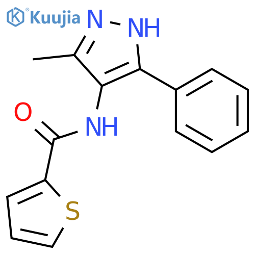 2-Thiophenecarboxamide, N-(3-methyl-5-phenyl-1H-pyrazol-4-yl)- structure