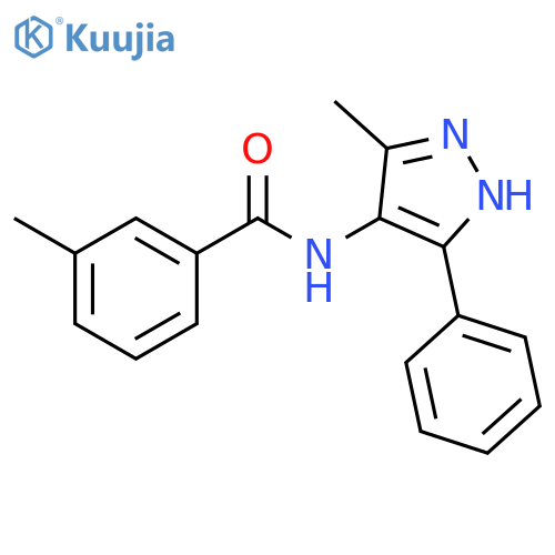 Benzamide, 3-methyl-N-(3-methyl-5-phenyl-1H-pyrazol-4-yl)- structure