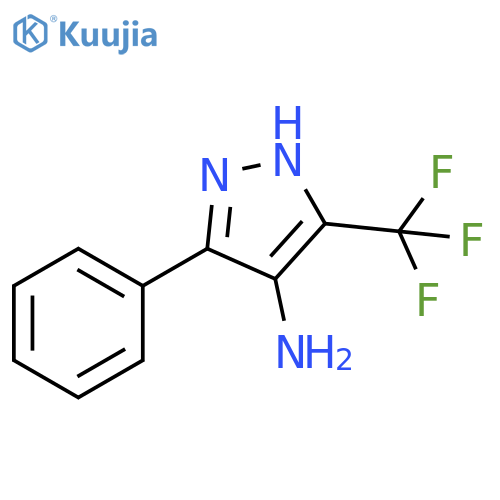 3-Phenyl-5-(trifluoromethyl)-1H-pyrazol-4-amine structure