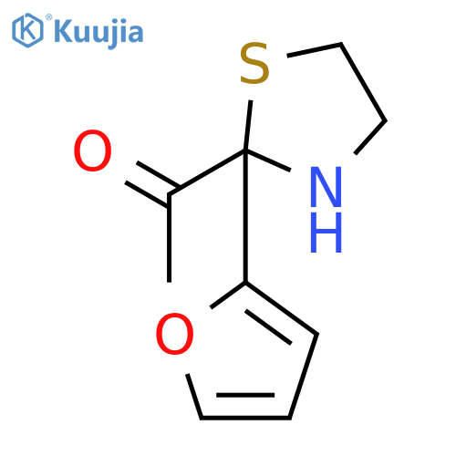 Ethanone, 1-[2-(2-furanyl)-2-thiazolidinyl]- structure